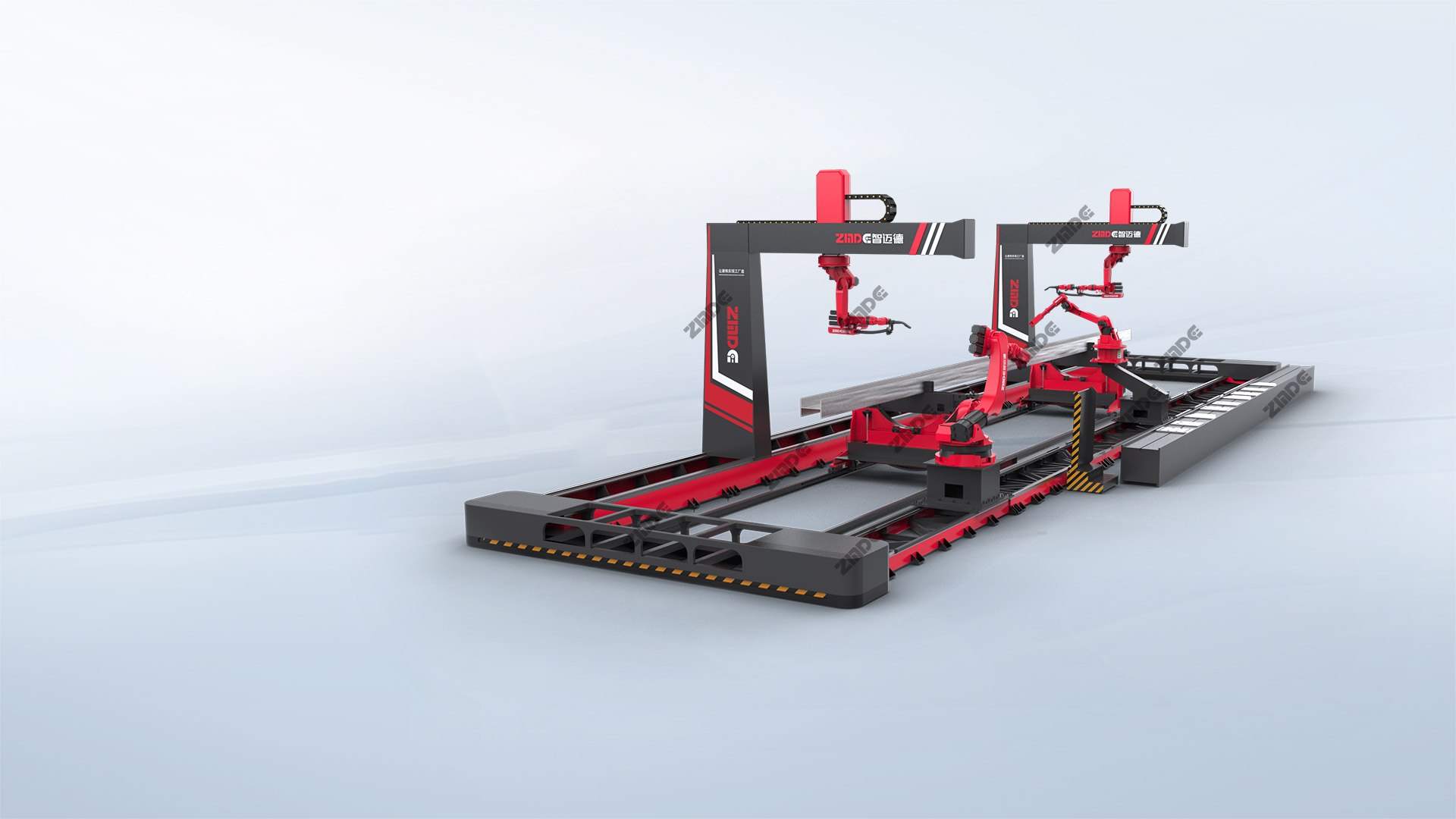 裝配式建筑鋼梁機(jī)器人智能鉚焊生產(chǎn)線